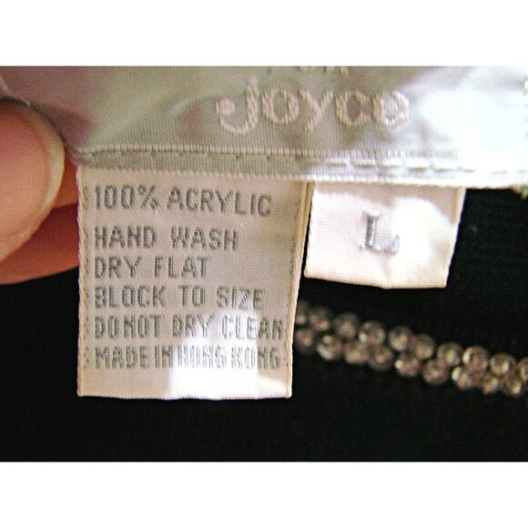 Womens Vintage Y2k Regency Collection Rhinestones Bow Black Classy Sweater Sz L - Picture 5 of 12